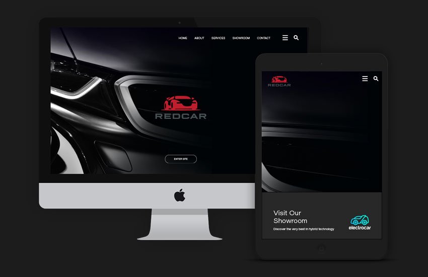 A website example displayed on multiple digital devices