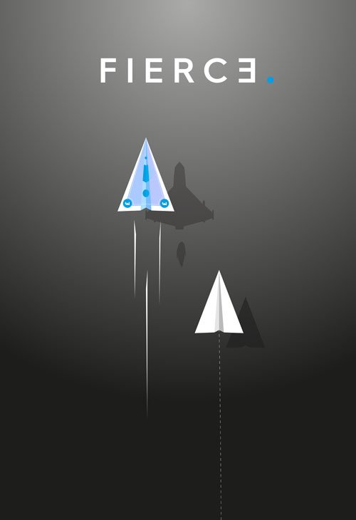 Illustration of paper airplanes racing