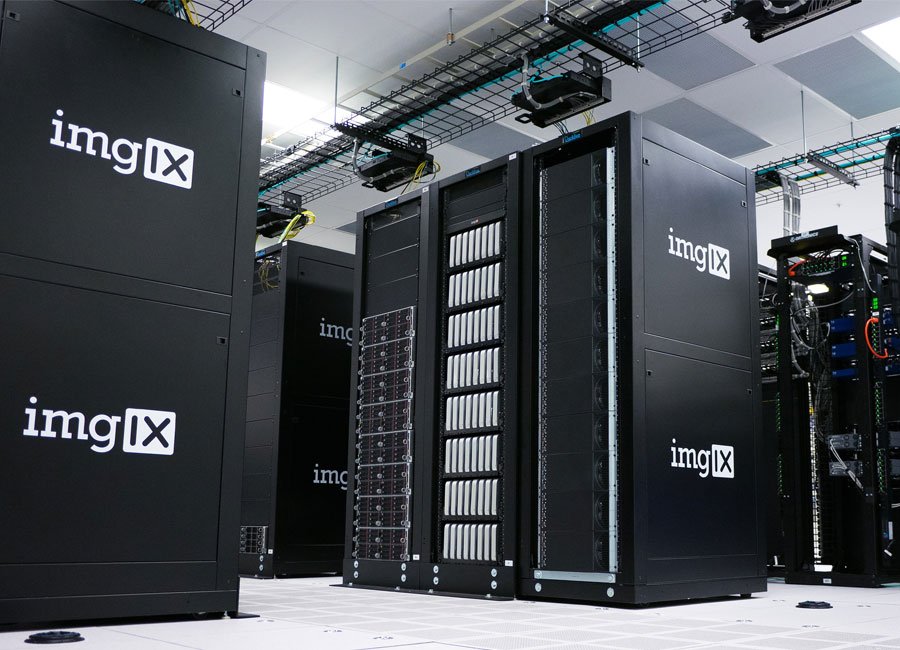 Rows of server banks